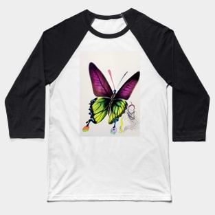 SURREAL AND CUTE PURPLE WINGED BUTTERFLY Baseball T-Shirt